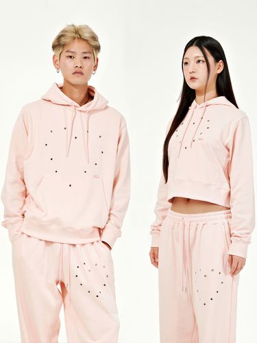 Type] Heart Eyelet Hoodie [Pink] - PIECEMAKER - Modalova