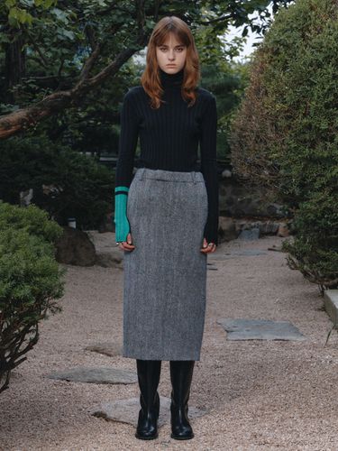 SOPHIA Tweed Wool Long Skirt - MUSEE - Modalova