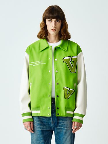 Wool Varsity Jumper_Light Green - V2 - Modalova