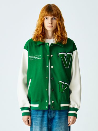 Wool Varsity Jumper_Green - V2 - Modalova