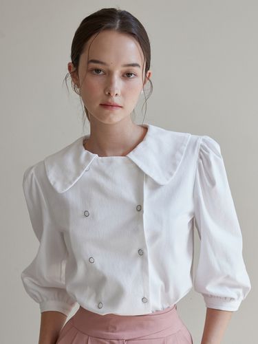 Peach Double Blouse - White - JOORTI - Modalova