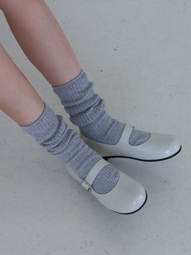 Round Mary Jane Shoes_Grey - MOL:pin - Modalova