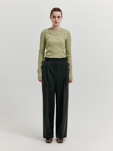 XEBLE Two-Tuck Pants - Khaki - EENK - Modalova