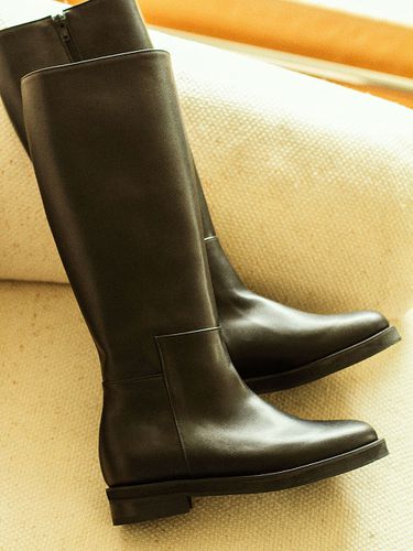 Zip Up Knee High Boots_Black - NONETHELESS - Modalova