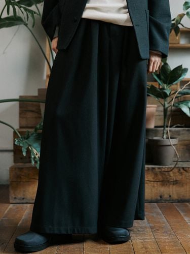 Unisex Side Wide Pants (Black) - malen - Modalova