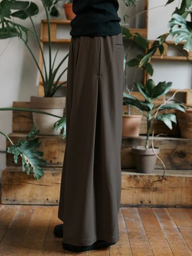 Unisex Side Wide Pants (Sand) - malen - Modalova