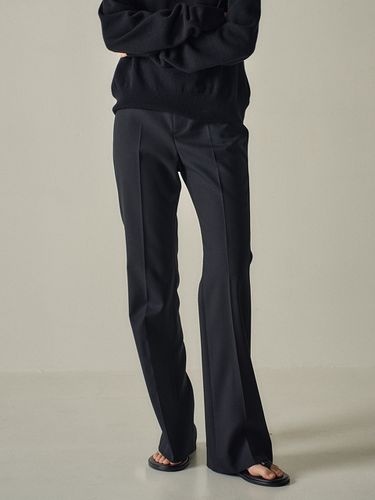 Gabardine Wool Bootcut Pant - Black - FACADE PATTERN - Modalova