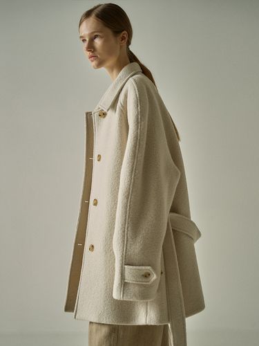 Alpaca Half Coat - FACADE PATTERN - Modalova