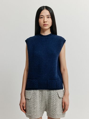 XET One-Pocket Knit Vest - Navy - EENK - Modalova