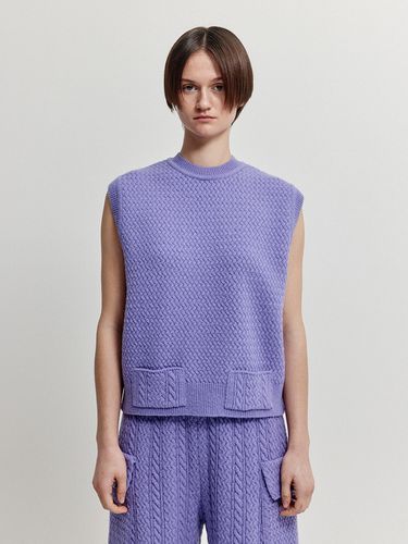 XET One-Pocket Knit Vest - Purple - EENK - Modalova