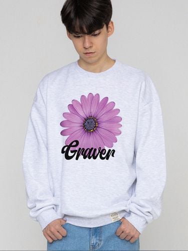 UNISEX] Purple Daisy Flower Smile Sweatshirt - GRAVER - Modalova