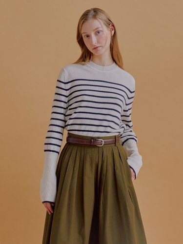 HYGGE Crew Neck Stripe Sweater - AND YOU - Modalova