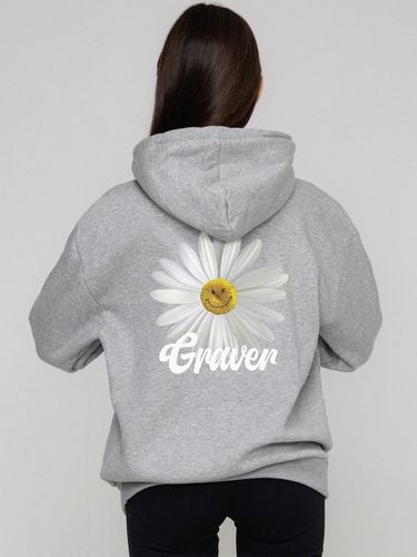 UNISEX] Back Daisy Flower Smile Hoodie - GRAVER - Modalova