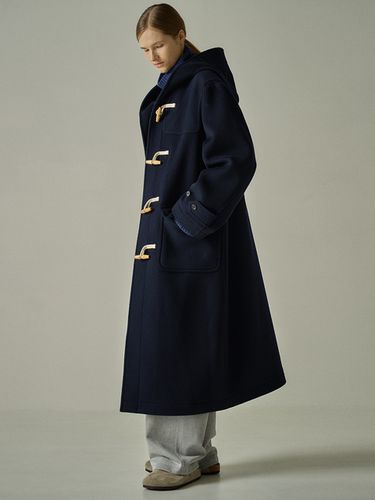 Cashmere Duffle Coat - Navy - FACADE PATTERN - Modalova