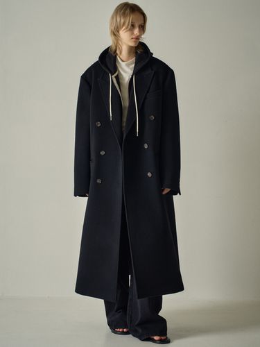 Cashmere Double Coat - Black - FACADE PATTERN - Modalova