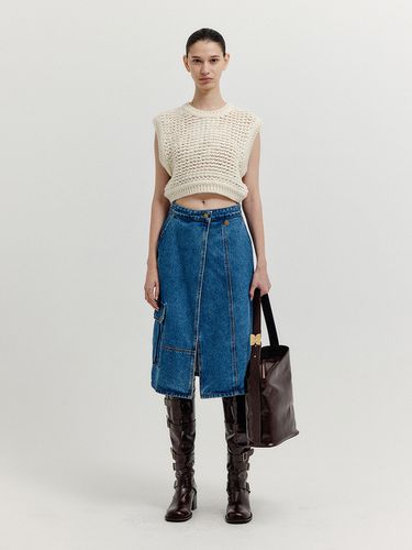 XIVON Cargo Denim Wrapped Skirt - EENK - Modalova