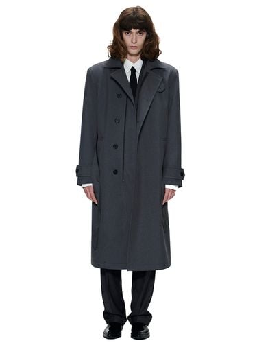 Balmacaan Long Trench Coat _ - Theballon MEN - Modalova