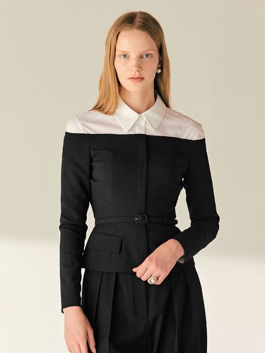 Wendie Off Shoulder Belted Jacket Detailed Blouse - BAU by Bride And You - Modalova