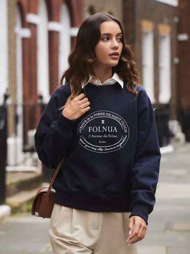 Avenue Raglan Sweatshirt_Navy - FOLNUA - Modalova