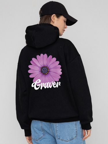 Back Purple Daisy Flower Hoodie _ 3 Colors - GRAVER - Modalova