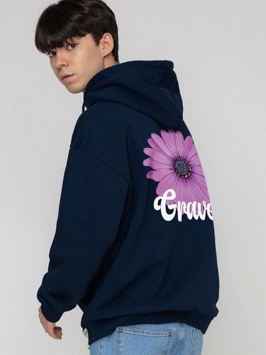 Back Purple Daisy Flower Hoodie _ - GRAVER - Modalova