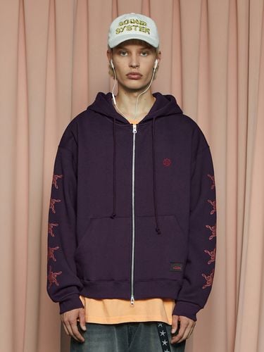 Star Zip Up Hoodie - Purple - UNALLOYED - Modalova