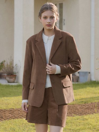 Montaigne Corduroy Jacket (Brown) - vanone atelier - Modalova