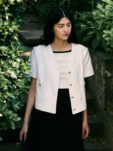 H Dahlia Linen Jacket_White - ANEDIT - Modalova