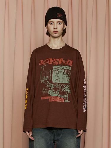 Band Long Sleeves T-Shirt - Brown - UNALLOYED - Modalova