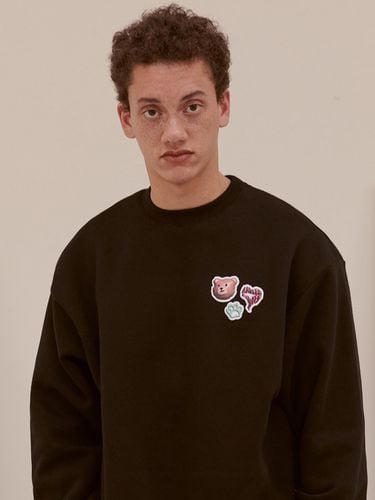 Patch Oversized Sweatshirt_Black - AMBLER - Modalova