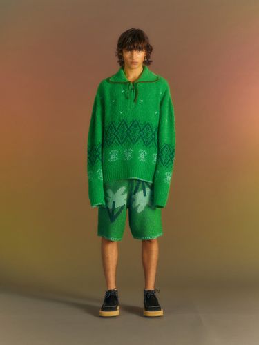 Tetlin Half Zip-up Sweater_Green - ADSB ANDERSSON BELL for MEN - Modalova