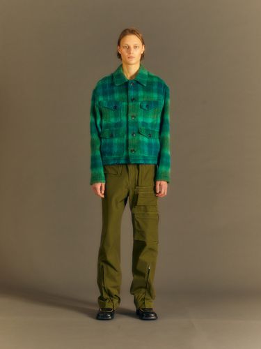 Toulouse Wool Trucker Jacket_Green Blue - ADSB ANDERSSON BELL for MEN - Modalova