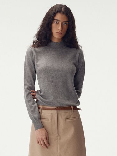 Wool Cotton Turtleneck_Grey - MAISONMARAIS - Modalova