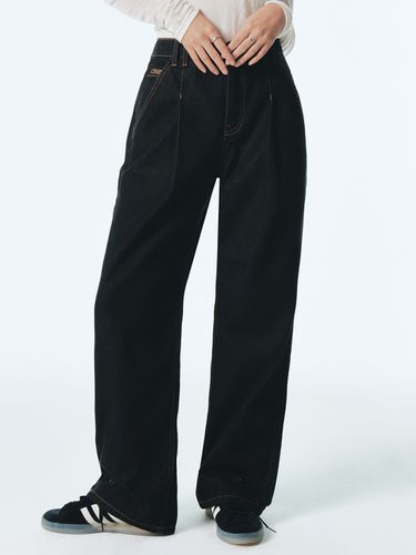 One Tuck Wide Denim Pants_Black - CITYBREEZE - Modalova