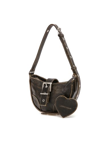 MM Buckle Mini Hobo Bag_Dark Brown - MAISONMARAIS - Modalova