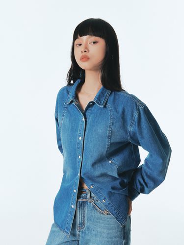 Western Denim Shirt_Light Indigo - CITYBREEZE - Modalova