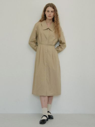 French Mood Shirt Dress - Beige - ANEDIT - Modalova