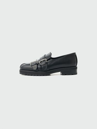 XED Buckle Strap Loafers_Black - EENK - Modalova