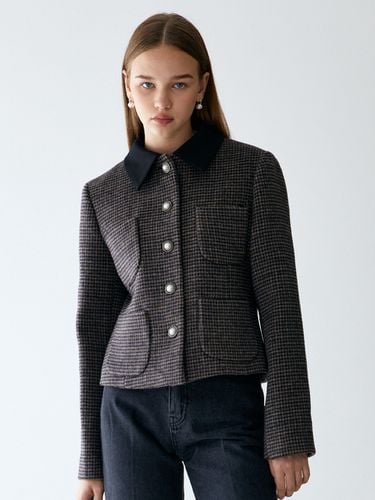 Lily 2-way Jacket_Brown Gingham - OVEOF - Modalova