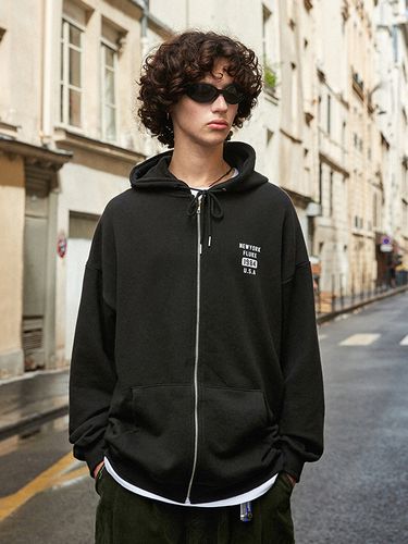 New York Lettering Hoodie Zip-Up _ 4 Colors - Fluke - Modalova