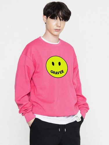 Green Big Smile Sweatshirt_Pink - GRAVER - Modalova