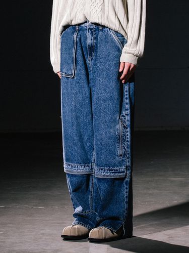 All Brush Zipper Denim Pants _ 2 Colors - BIG UNION - Modalova