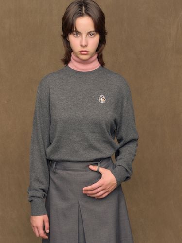 Wool Cashmere Blend Crewneck Sweater - PHIZ - Modalova