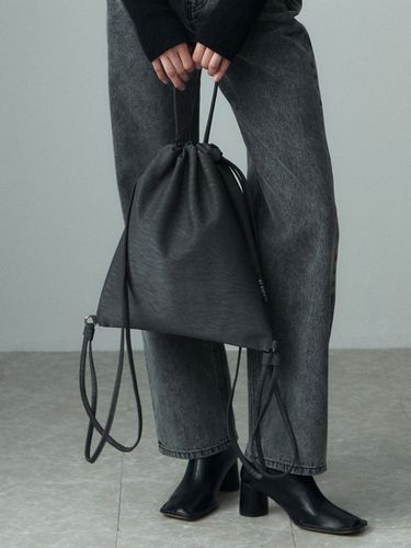 Way Leather String Bag_Dark Gray - RE RHEE - Modalova