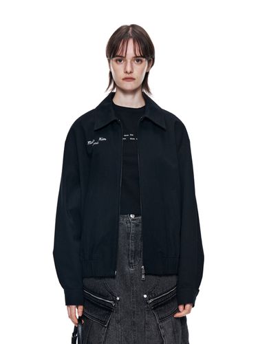 Lettering Drizzler Jacket - Black - Matin Kim - Modalova