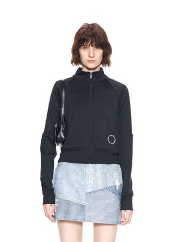 Piping Cropped Track Jacket - Black - Matin Kim - Modalova