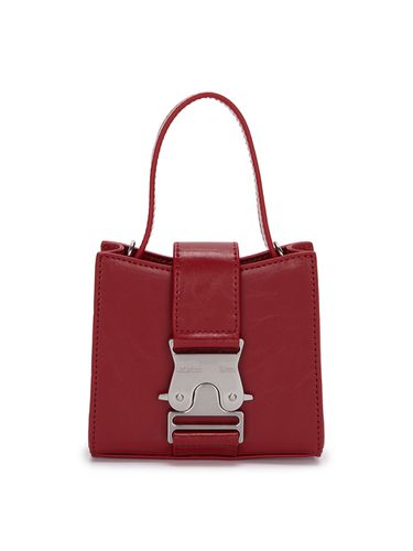 Square Mini Leather Buckle Bag_Red - Matin Kim - Modalova