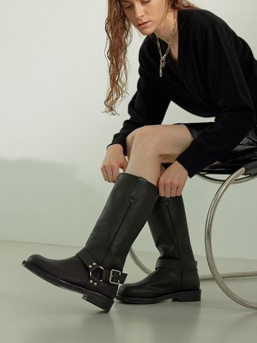 Harness Biker Long Boots (2 Colors) - Byeuuns - Modalova