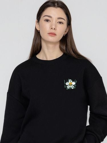 UNISEX] Drawing Letter Flower Smile Sweatshirt - GRAVER - Modalova