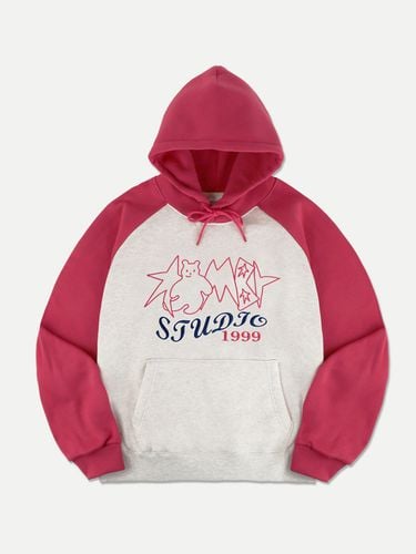 Star Bear Oversized Hoodie_Pink - AMBLER - Modalova